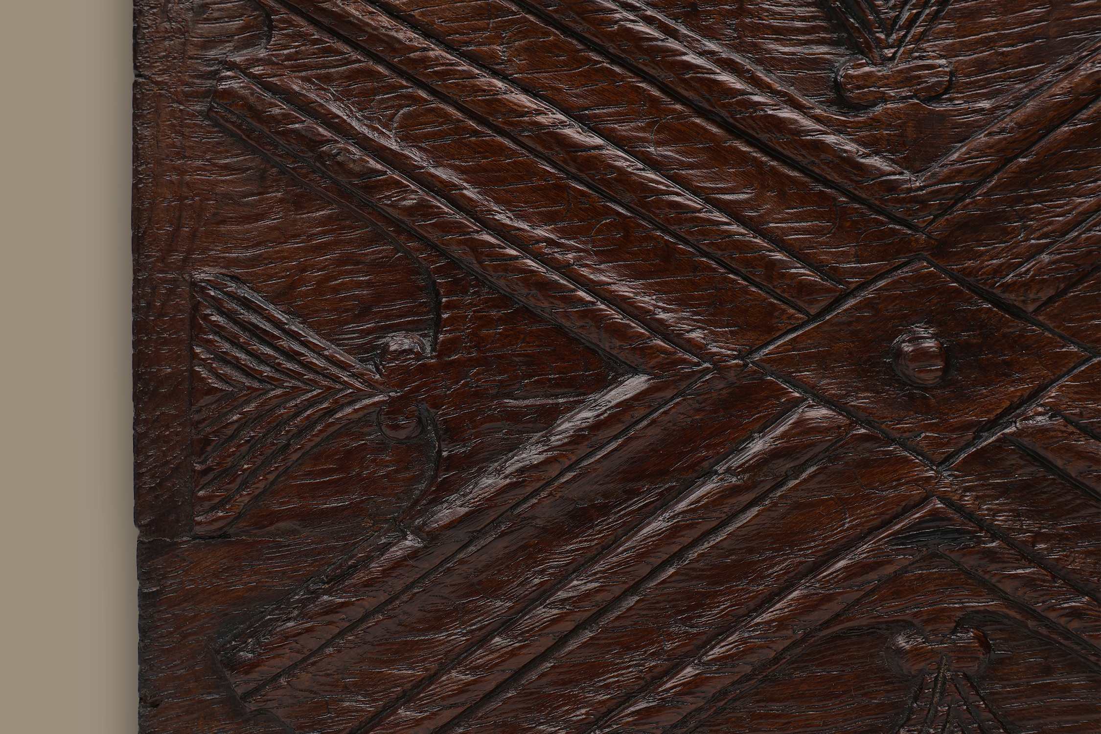 16th Century Gothic Sculpted Oak Panel, Belgiumthumbnail